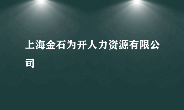 上海金石为开人力资源有限公司