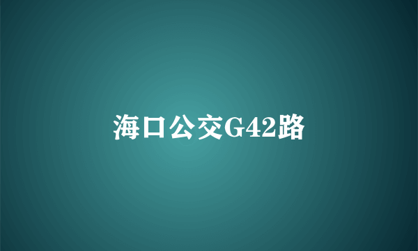 海口公交G42路