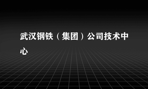 武汉钢铁（集团）公司技术中心