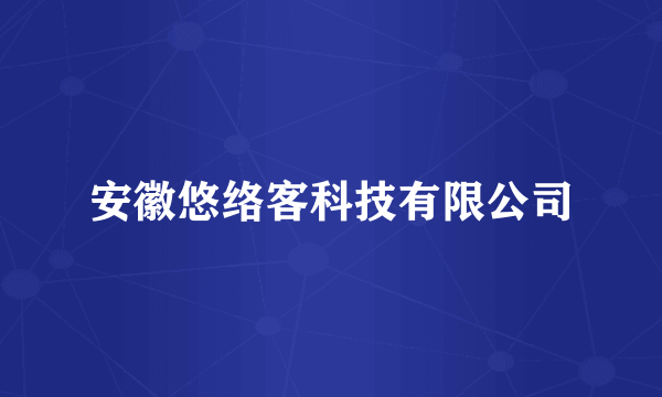 安徽悠络客科技有限公司