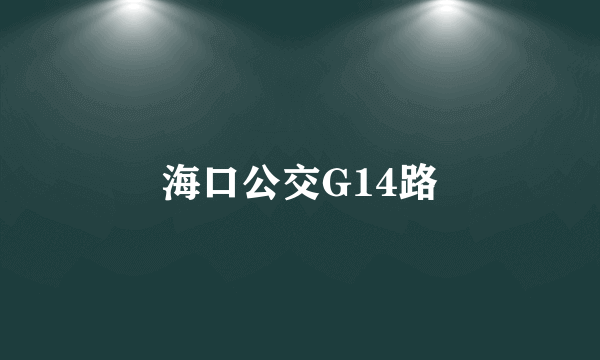 海口公交G14路