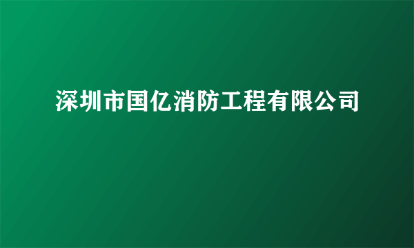 深圳市国亿消防工程有限公司