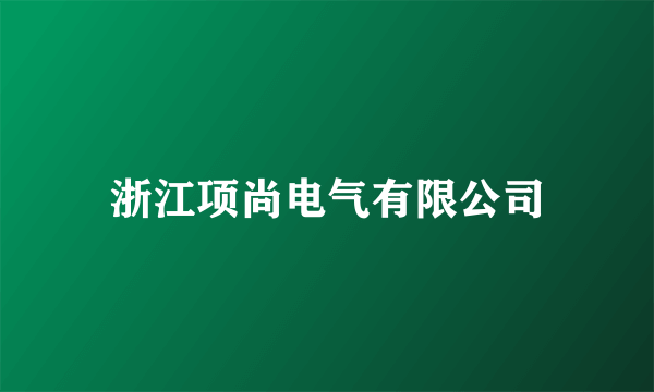 浙江项尚电气有限公司