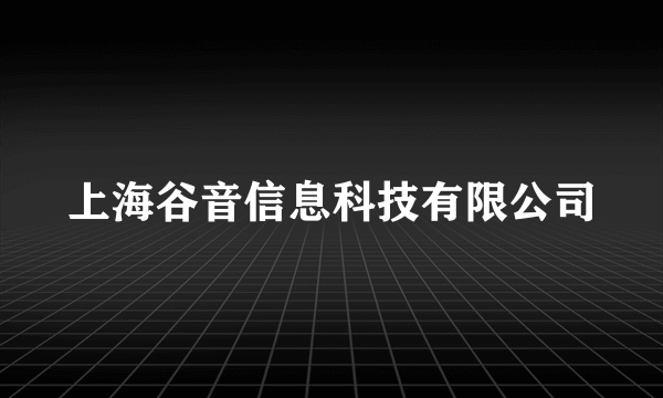 上海谷音信息科技有限公司