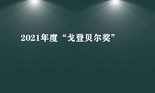 2021年度“戈登贝尔奖”