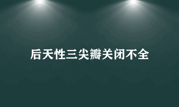 后天性三尖瓣关闭不全