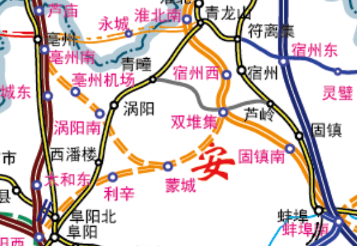 皖北城际铁路网