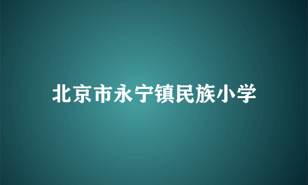 北京市永宁镇民族小学