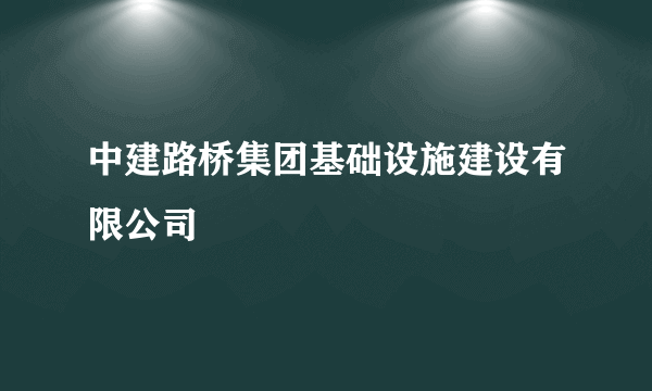 中建路桥集团基础设施建设有限公司