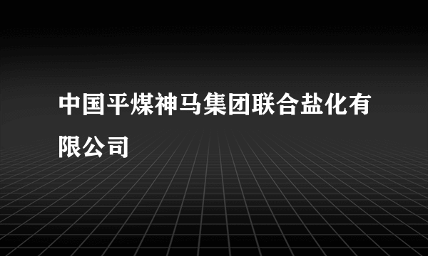 中国平煤神马集团联合盐化有限公司