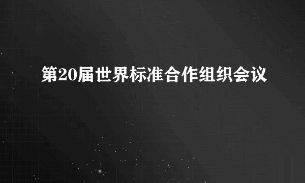 第20届世界标准合作组织会议