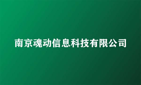 南京魂动信息科技有限公司