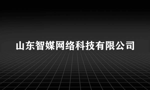 山东智媒网络科技有限公司