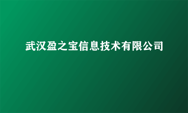 武汉盈之宝信息技术有限公司