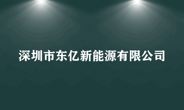 深圳市东亿新能源有限公司