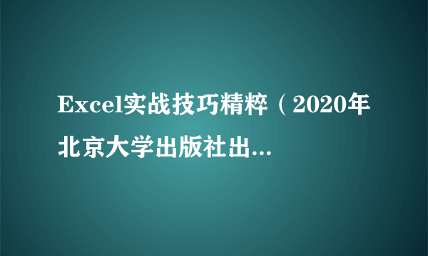 Excel实战技巧精粹（2020年北京大学出版社出版的图书）