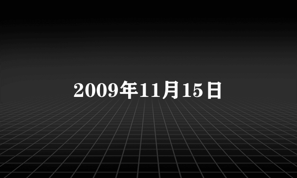 2009年11月15日