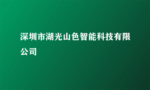 深圳市湖光山色智能科技有限公司