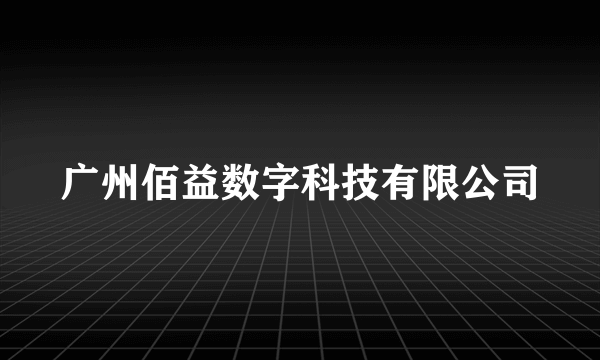 广州佰益数字科技有限公司