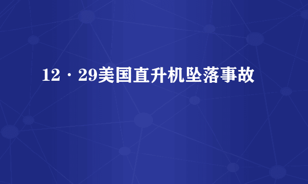 12·29美国直升机坠落事故