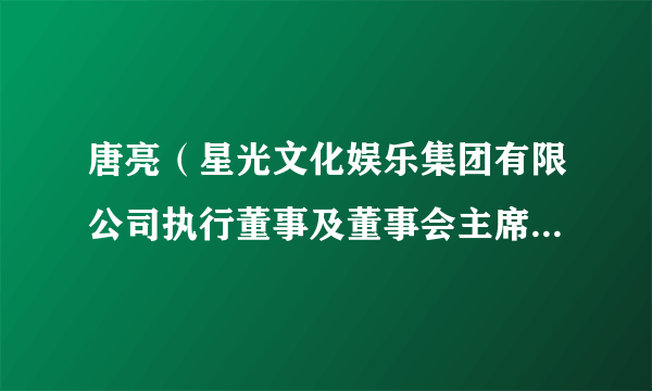 唐亮（星光文化娱乐集团有限公司执行董事及董事会主席，中手游独立非执行董事）