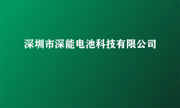 深圳市深能电池科技有限公司