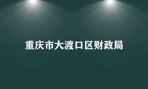 重庆市大渡口区财政局