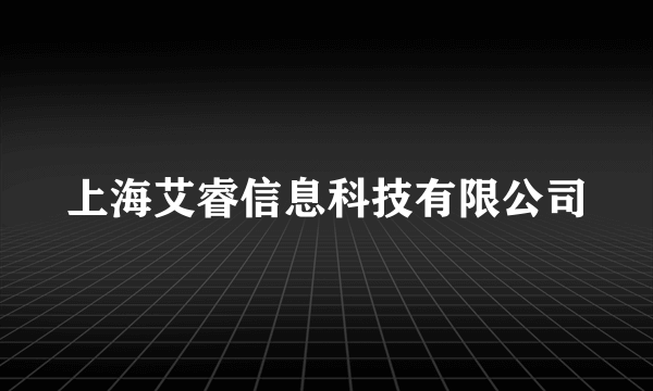 上海艾睿信息科技有限公司