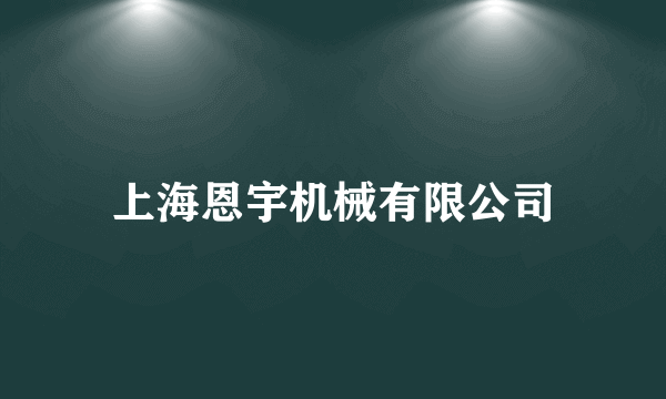 上海恩宇机械有限公司