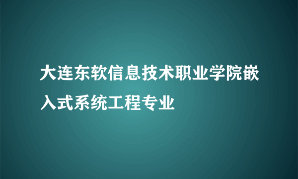 大连东软信息技术职业学院嵌入式系统工程专业