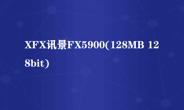 XFX讯景FX5900(128MB 128bit)