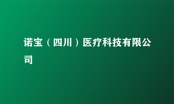 诺宝（四川）医疗科技有限公司