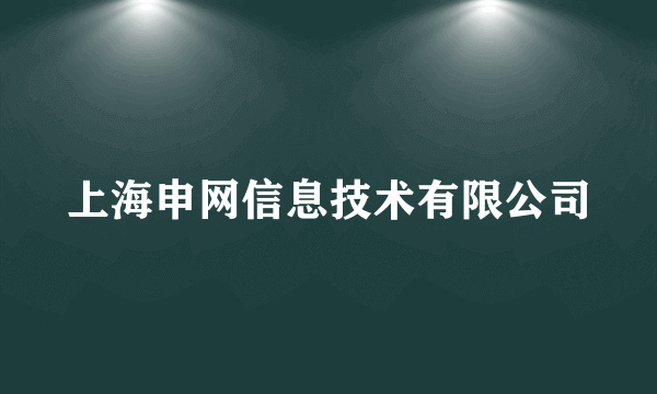 上海申网信息技术有限公司