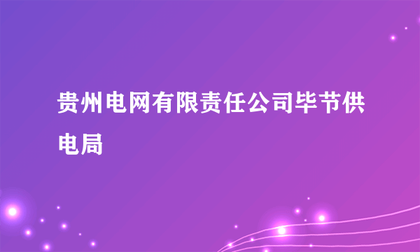 贵州电网有限责任公司毕节供电局