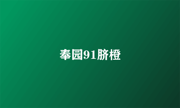 奉园91脐橙