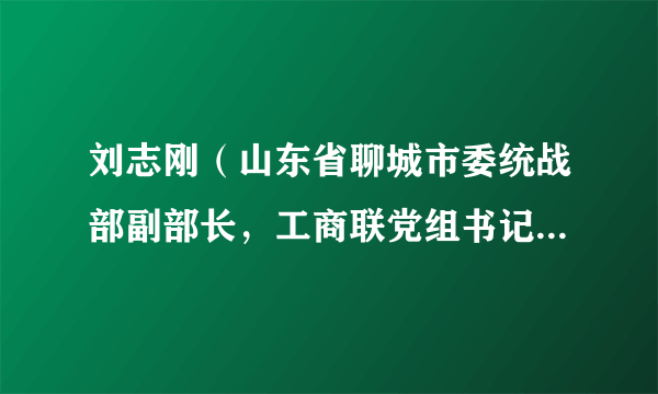 刘志刚（山东省聊城市委统战部副部长，工商联党组书记、常务副主席）