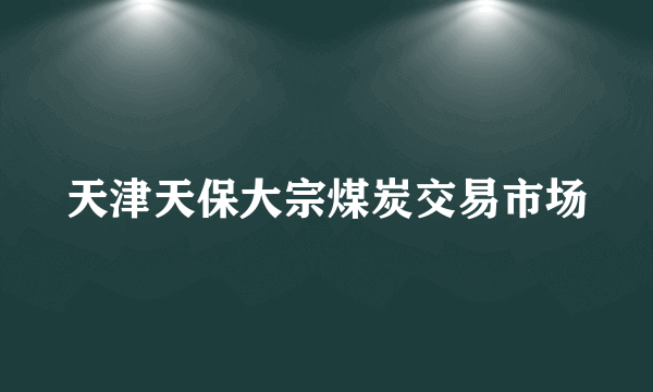 天津天保大宗煤炭交易市场