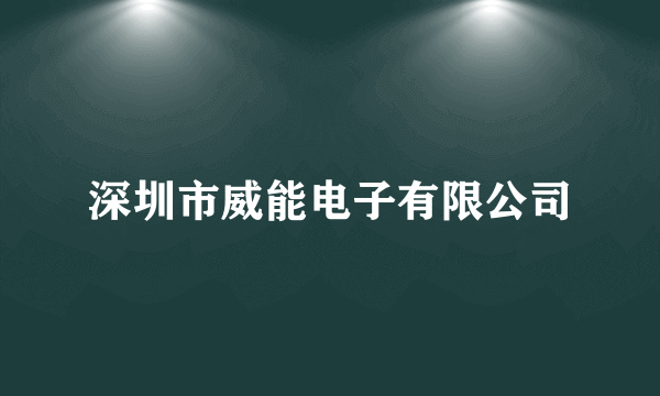 深圳市威能电子有限公司