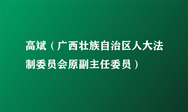 高斌（广西壮族自治区人大法制委员会原副主任委员）