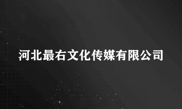 河北最右文化传媒有限公司