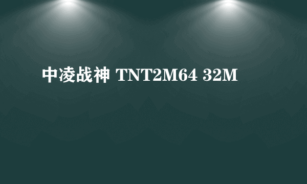 中凌战神 TNT2M64 32M