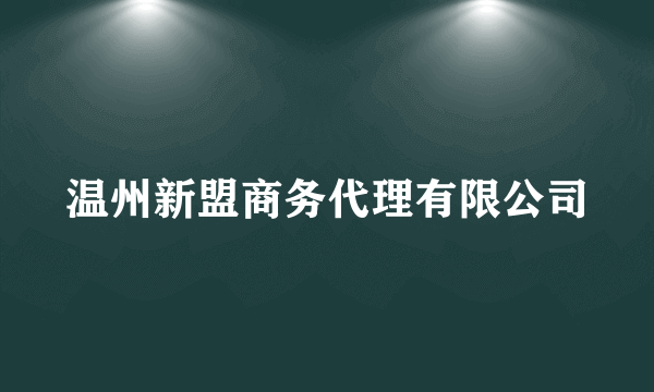 温州新盟商务代理有限公司