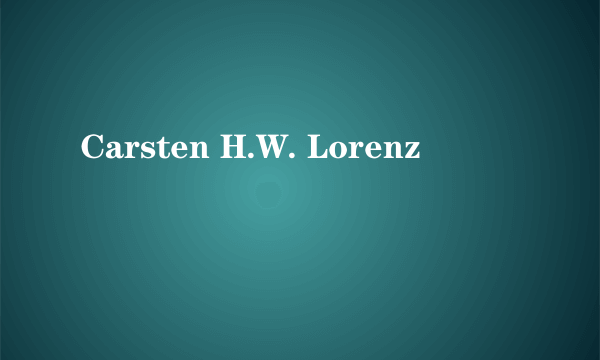 Carsten H.W. Lorenz