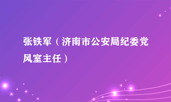 张铁军（济南市公安局纪委党风室主任）