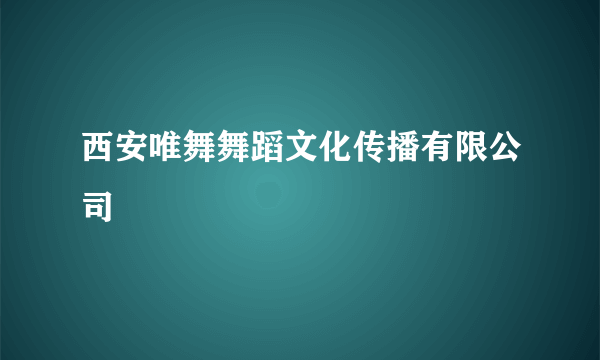 西安唯舞舞蹈文化传播有限公司