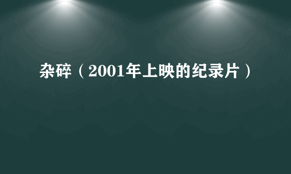 杂碎（2001年上映的纪录片）