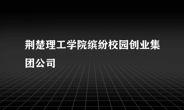 荆楚理工学院缤纷校园创业集团公司