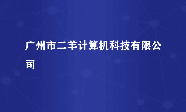 广州市二羊计算机科技有限公司