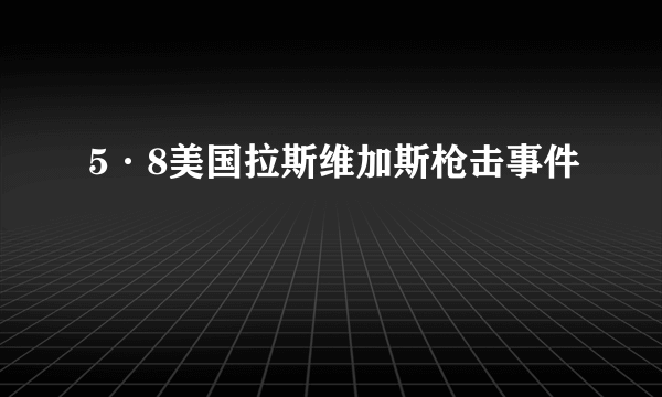 5·8美国拉斯维加斯枪击事件