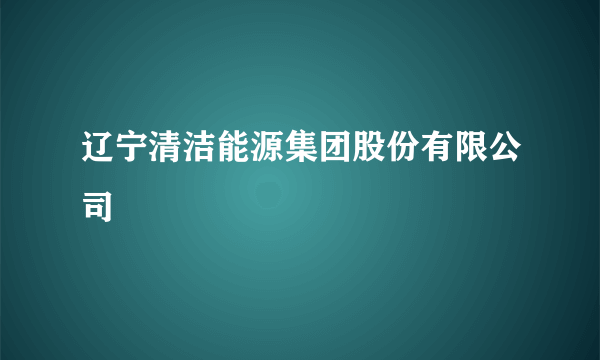 辽宁清洁能源集团股份有限公司